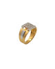 Geometric Pattern Diamond Gents Ring