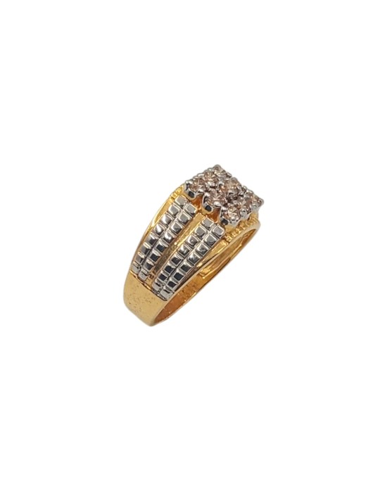 Regal White Diamond Gents Ring