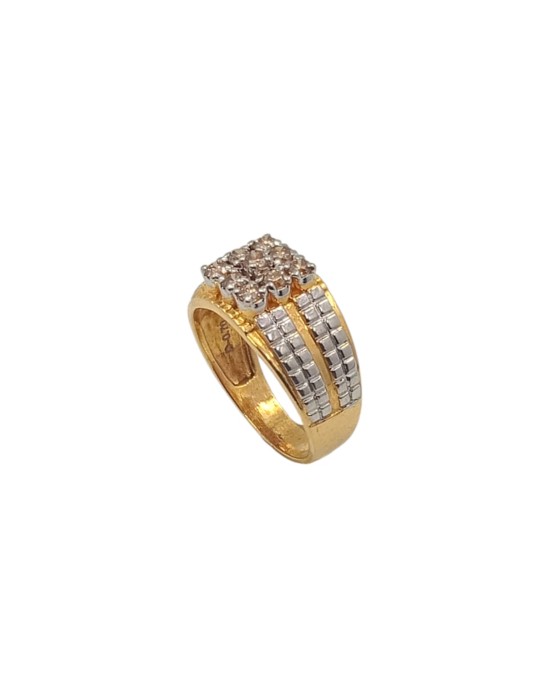 Regal White Diamond Gents Ring