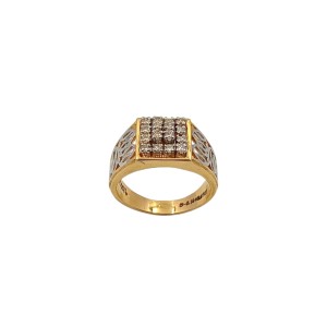 Modern Diamond Gents Ring