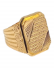 Impressive Textured Gold Gents Ring 