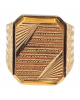 Impressive Textured Gold Gents Ring 