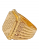 Impressive Textured Gold Gents Ring 