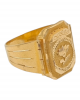 Flower Gold Gents Ring 