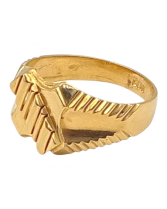 Rugged Style Gold Gents Ring