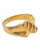 Rugged Style Gold Gents Ring