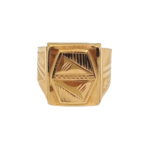 Graceful Radiant Gold Gents Ring