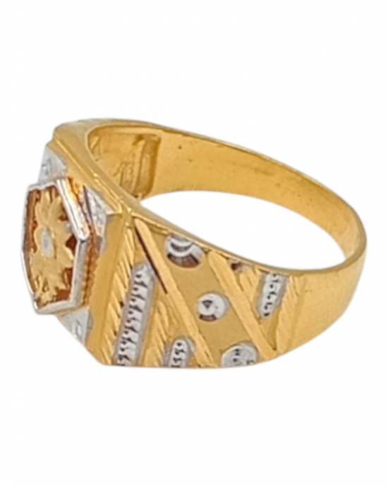 Starburst Gold Gents Ring 