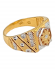 Starburst Gold Gents Ring 