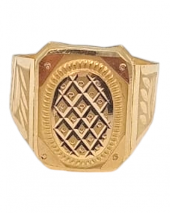 Regal Blocks Gold Gents Ring