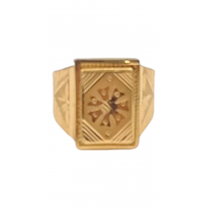 Textured Gold Gents Ring