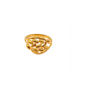 Glamorous Crossover Gold Ring