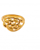 Glamorous Crossover Gold Ring