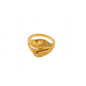 Engraved Pattern Gold Ring