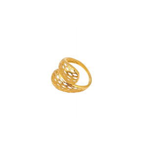 Trendy Matt Finish Gold Ring