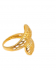 Trendy Matt Finish Gold Ring