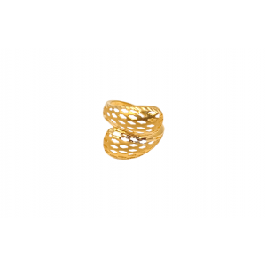 Trendy Matt Finish Gold Ring