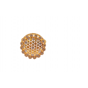 Enchanting Zirconia 22 Kt Gold Ring