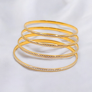 Precision Sparkle Gold Bangles