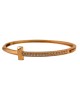 Elegant T Narrow Gold Bracelet 