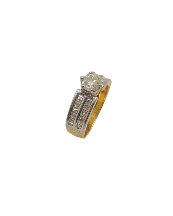 Solitaire Baguette Diamond Ring