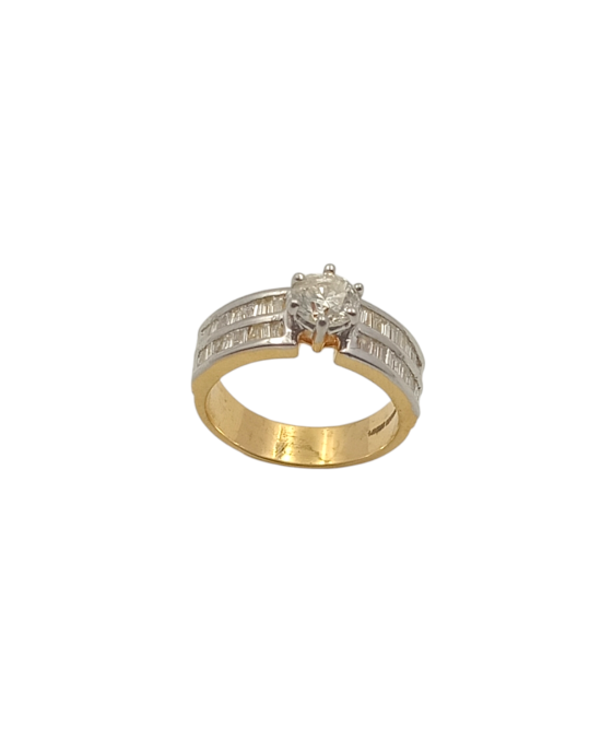 Solitaire Baguette Diamond Ring