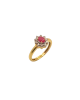 Brilliant Diamond Ring With Ruby Stone