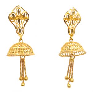 Traditional Gold Jhumka Earrings