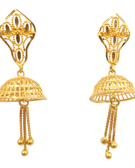 Traditional Gold Jhumka Earrings