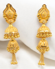 Multilayered Gold Jhumka Earrings