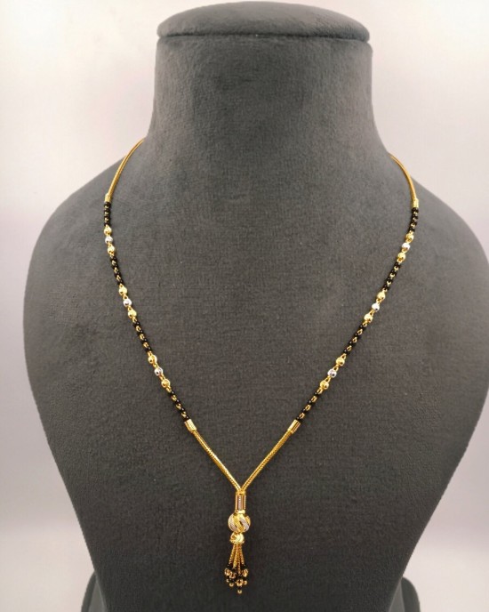 Ethereal Gold Mangalsutra With Rhodium 