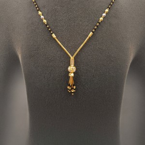 Ethereal Gold Mangalsutra With Rhodium 