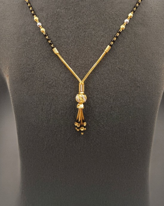 Ethereal Gold Mangalsutra With Rhodium 