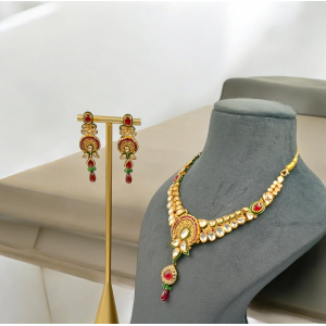 Kundan Rubies Gold Neck Set