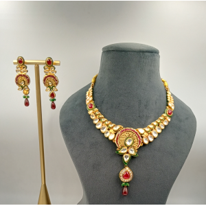 Kundan Rubies Gold Neck Set