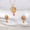 Droplet Gold Pendant Set Jadau