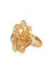 Floral Jali Gold Ring