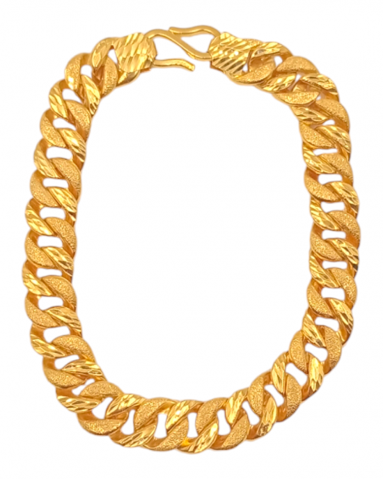  Interlocking Mens Gold Bracelet