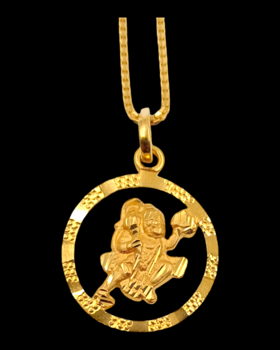 Blessed Hanuman Gold Pendant