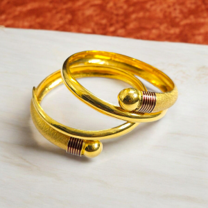 Crossover Enamel Gold Bangles