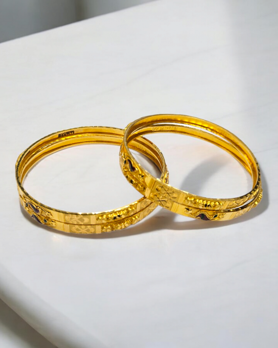 Enamel Gold Bangles