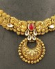 Festive Temple With Kundan Gold Necklace Set