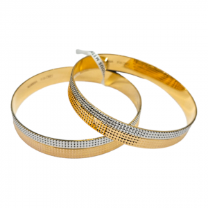 Rhodium Geometrical Bangles