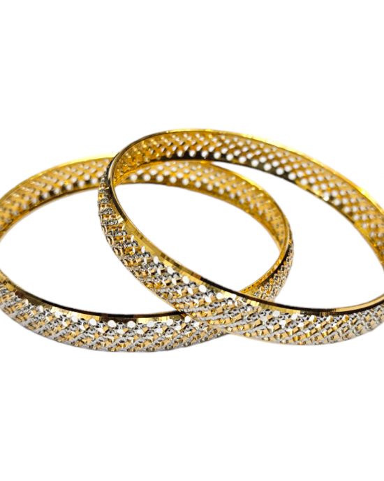 Patla Bangles with Rhodium