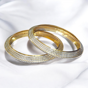 Exquisite Gold Rhodium Bangles