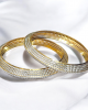 Exquisite Gold Rhodium Bangles