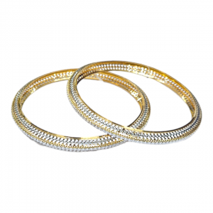 Regal Gold Rhodium Bangles