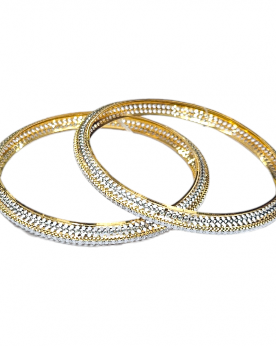 Regal Gold Rhodium Bangles