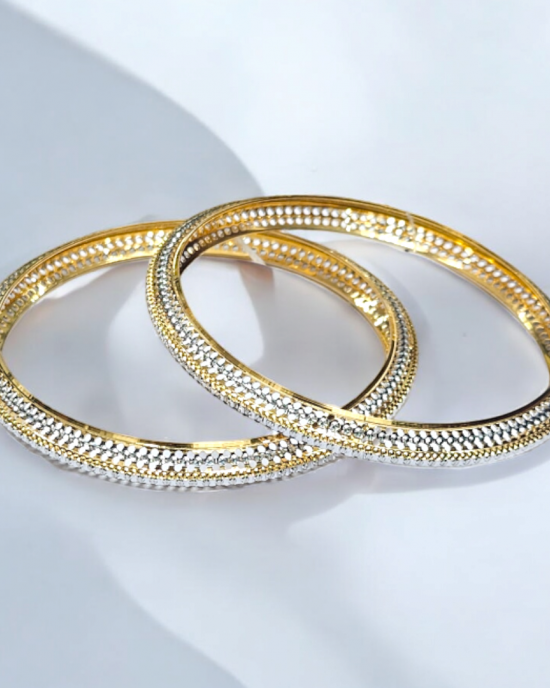 Regal Gold Rhodium Bangles