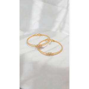 Radiant Two Tone Gold Baby Kada